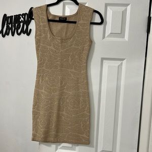 Bebe Gold Dress